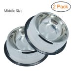 Stainless Steel Dog Bowl For Small/Medium/Large Pets (set of 2
