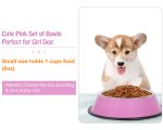 Stainless Steel Dog Bowl for Small/Medium/Large Dog,Cat,Pet-Food/Water Bowls with Rubber Base Reduce Spill Set of 2
